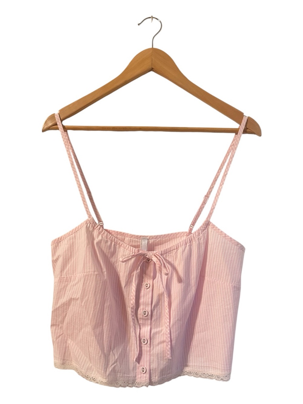 SKIMS Cotton Poplin Sleep Tank Cherry Blossom Stripe Size XS NWT